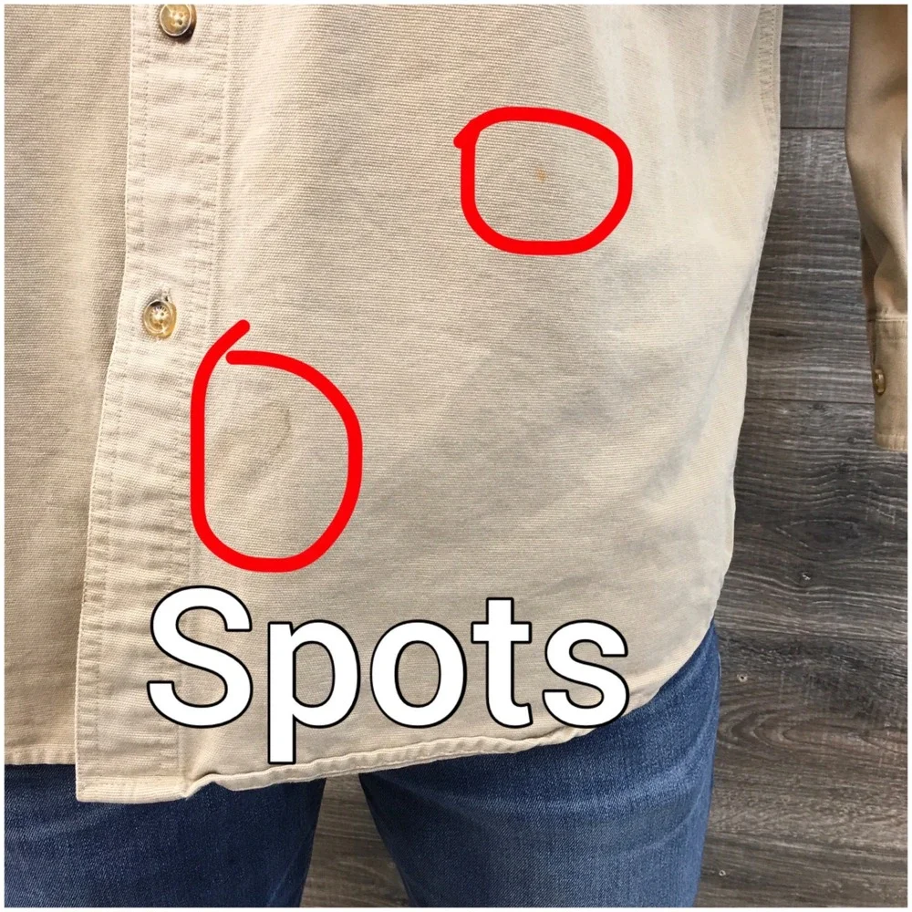 Orvis Button Down Shirt Safari Long Sleeve Outdoor Fishing Casual Mens L (SPOTS)